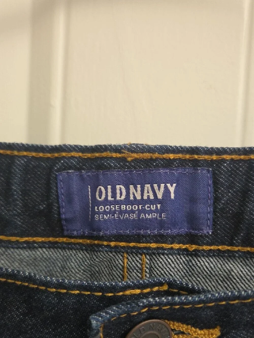 Old Navy Boys Husky Dark Blue Straight Jeans